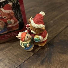 Hallmark Christmas Ornament Mary's Bears 1999 Mary Hamilton Bear Bunny Bluebird picture