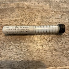 World War 2 Era E-17 Military Pilot Survival Kit Plastic Vial Medical Component picture