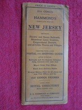 1911 HAMMOND'S NEW JERSEY POCKET MAP picture