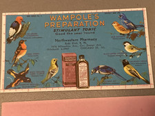 Vintage Wampole's Preparation Bird Advertising Blotter Chicago IL picture