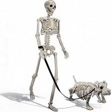 Realistic Human & Dog Skeleton Halloween Decorations for Indoor/Outdoor Use picture