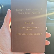 1930 Chicago, South Shore & South Bend Railroad Rules Operating Department picture