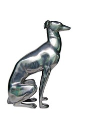 Large Aluminium Greyhound 20 inches Dog Sculpture Figurine Art Deco picture