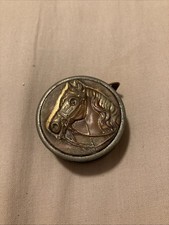 Vintage 1940s Copper Horse Tape Measure 32 Retracts Fine Ww2 Era picture