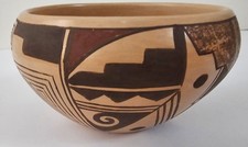 Vintage Hopi Polychrome Pottery signed Artist - Namingha picture