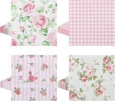 80 Pcs Pink Floral Napkins, 6.5 In Vintage Flower Napkins 2 Ply Spring Napkin picture