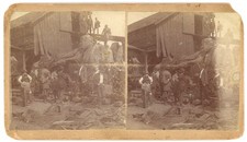 KANSAS STEREOVIEW - Osage City - Train Wreck - JH Newby 1870s picture