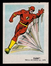 1978 ORIGINAL Tastee DC Comics Superheroes Stickers FLASH Card 24 of 30 picture