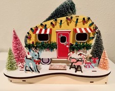 NIB World Market RETRO TRAILER Laser Cut LED Christmas 10
