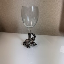 Vintage Arthur Court 60th Anniversary Elephant Wine Glass Aluminum picture