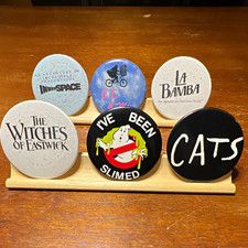 Vintage 1980s Movie Promo Pinback Button Lot - Ghostbusters E.T. CATS Innerspace picture