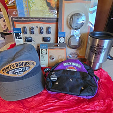 Harley Davidson Lot Vintage Painters Hat Mug Brake Cover Switch Caps Trim Rings picture