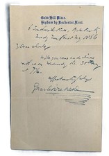 Charles Dickens Signed Handwritten 1866 Letter to Henry Fothergill Chorley GRAD picture