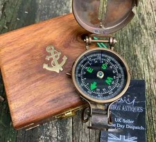Soldiers Military Thumb Compass Vintage Brass WW2 1940 Navigation World War II picture