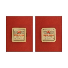 BrauAG Kur-Pils export red font brewery beer mat beer picture