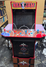 Arcade1up NBA Jam NIB w/ Lighted Control Deck, Matching Riser, Stool & Marquee picture
