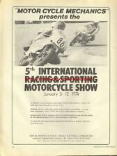 Motor Cycle Mechanics / Show Motorcycle 1973 Mag Advert #2168 picture