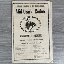 Vtg Rodeo Cowboy 1963 Program Mid Ozark Waynesville MO Ft Leonard Wood Brochure picture