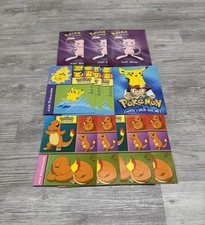 11 Unpunched Vintage Pokemon School Folders 1999 Pikachu Raichu Mewtwo Charizard picture