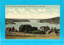 Postcard-Bird's Eye View, Gale's Ferry, Connecticut and Thames River picture