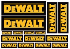 DeWalt stickers Large set DeWalt decals stickers graphics Laminated BLACK YELLOW picture