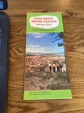 Vintage Zion- Bryce- Grand Canyon National Parks Pamphlet, Circa 1960s picture