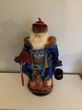 24” Chinese Santa Claus Handmade W/Jade, Luckey Crickets, & Fan, High Quality picture