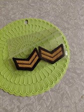 2 Military Patch Lot Black And Gold picture