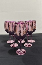 Moet & Chandon Champagne Glasses Flutes Pink Ice Imperial Acrylic Set 6 picture