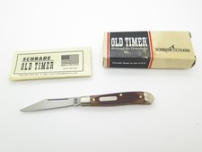Vintage Schrade Old Timer Pal l120T USA Delrin Folding Pocket Peanut Jack Knife picture