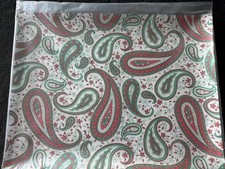 D Porthault Paris Cachemire Red Green Paisley Laminated Linen Tray 18 X 14” NEW picture