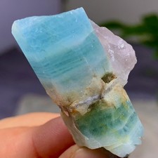 28G RareNatural beautiful Prism shaped Aquamarine Raw Crystal Specimen Rough picture