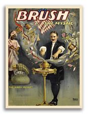 Brush 1912 Vintage Style Magic Poster - Classic Magician Poster - 18x24 picture