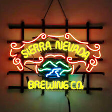 Sierra Nevada Brewing Co Glass Neon Sign Beer Bar Wall Decor Artwork Gift20X16 picture