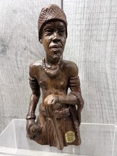 9”HandCarved Ironwood African Figure Abraham R Chikumbirike ZW Zimbabwe Tribal picture