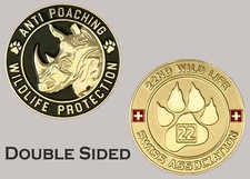 Anti Poaching Wildlife Protection 22nd Swiss Challenge Coin  J#17 picture