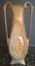 Art Nouveau Fairy Vase by Jean Garnier, French Nymphs Antique Jugendstil Signed picture