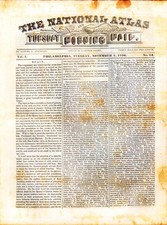 Newspaper Republic of Texas President David G. Burnet Yellowstone Fur Trade 1836 picture