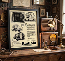 Vintage RCA Radiola 8x10 Framed Canvas Art Print Antique Radio Lover Gift picture