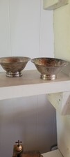 Vintage Silverplate Bowls Matched Pair Towle Pedestal Small picture