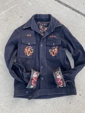 VTG WWII 40S SUKAJAN SOUVENIR HONG KONG CHINA JAPAN US NAVY DRAGON TOUR JACKET picture