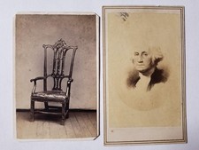 Antique Photo LOT George Washington & Philadelphia Constitution RISING SUN CHAIR picture
