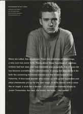 Justin Timberlake Nsync teen magazine pinup clipping New York City Pop Star ID picture