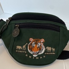 VINTAGE Walt Disney World Disney's Animal Kingdom 2001 Green/Black Fanny Pack picture