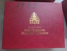 1985 Danbury Min Gold Plated Ornaments Oeignal Box 12 Ornaments VTG In Box Rare picture