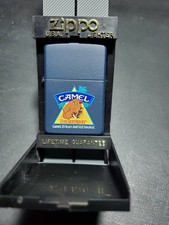 1997 Zippo Joe Camel 75th Birthday Blue Matte Lighter in Original Case Box XIII picture