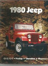 Premium 1980 Jeep Sales Brochure with Wagoneer, Cherokee, CJ-5 7, Honcho Pickup picture