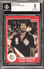1983-84 STAR #100 CLYDE DREXLER BGS 8 picture