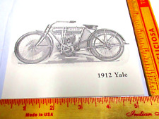 1912 Yale note card vintage collectible old motorcycle postcard memorabilia picture