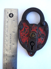 Antique Padlock w/ Star Logo and #27 / No Key /  / tm5sn picture